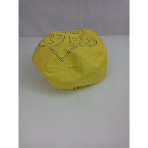 Pit Bull Yellow  Distressed Beaded Fluer De Lis Cadet Army Military Cap - Picture 5 of 8